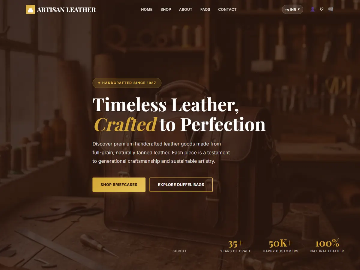 Artisan Leather: eCommerce_&_Retail project by SoulPlex Studios